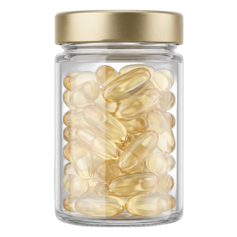 Gold Lid Glass Jar